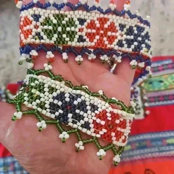 Tricia Fix/ Free People Multicolor Colorful Beaded Large Tote Bag - Picture 8 of 14